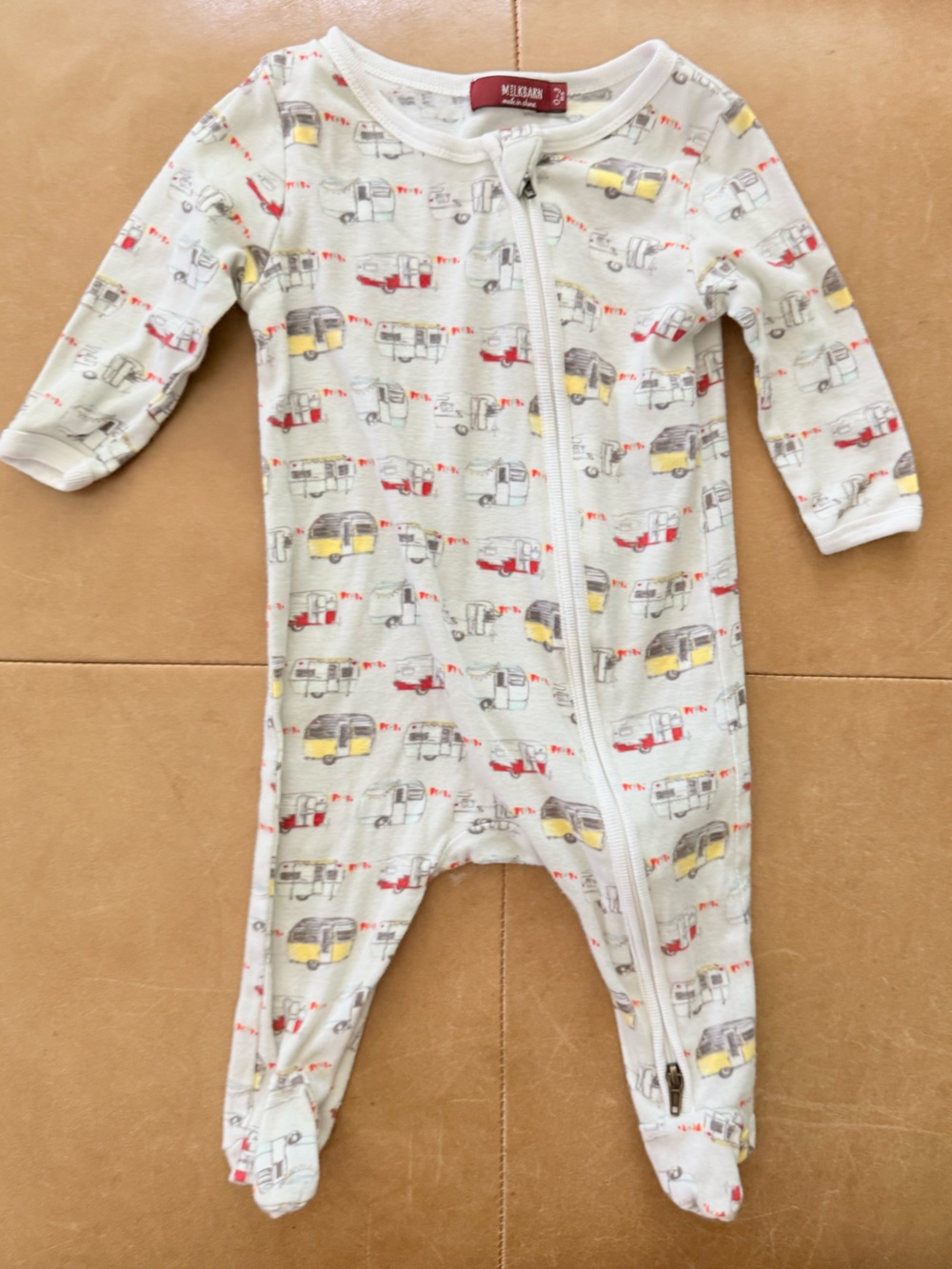 Milkbarn Organic Cotton Footie 0-3M